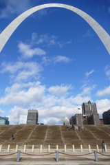 Looking west through the Gateway Arch