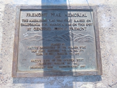 Fremont peak flagpole plaque