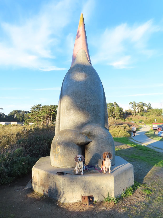 Bufano's penguins at Lake Merced