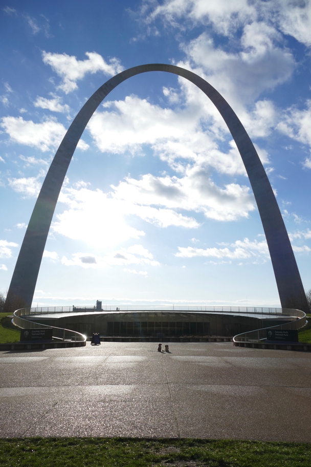 Looking east through the Gateway Arch