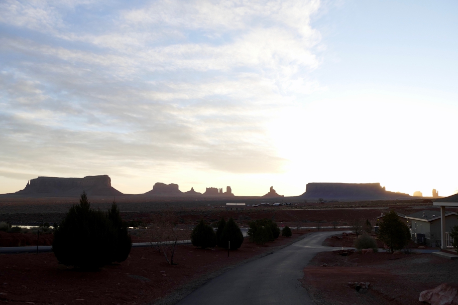 Sunrise at Goulding's, facing east